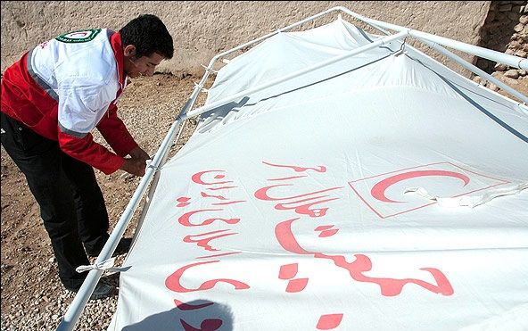 برپایی ۱۰۱۲ دستگاه چادر برای اسکان اضطراری زلزلهزدگان خراسان شمالی
