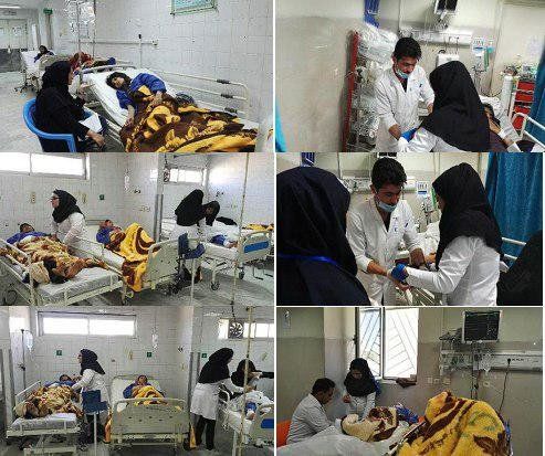 عیادت نماینده وزیر آموزش و پرورش از دانشآموزان حادثه داراب