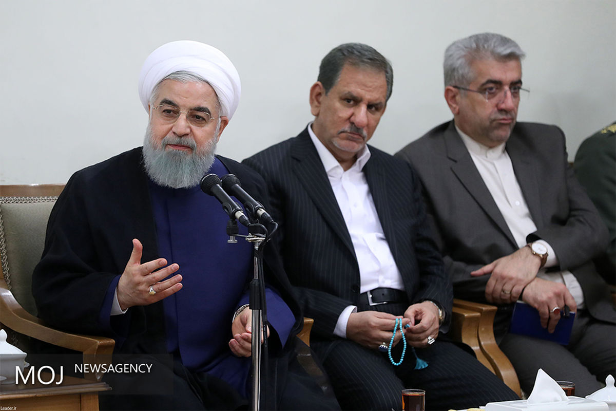 دیدار رییس‌جمهوری و اعضای هیات دولت با مقام معظم رهبری