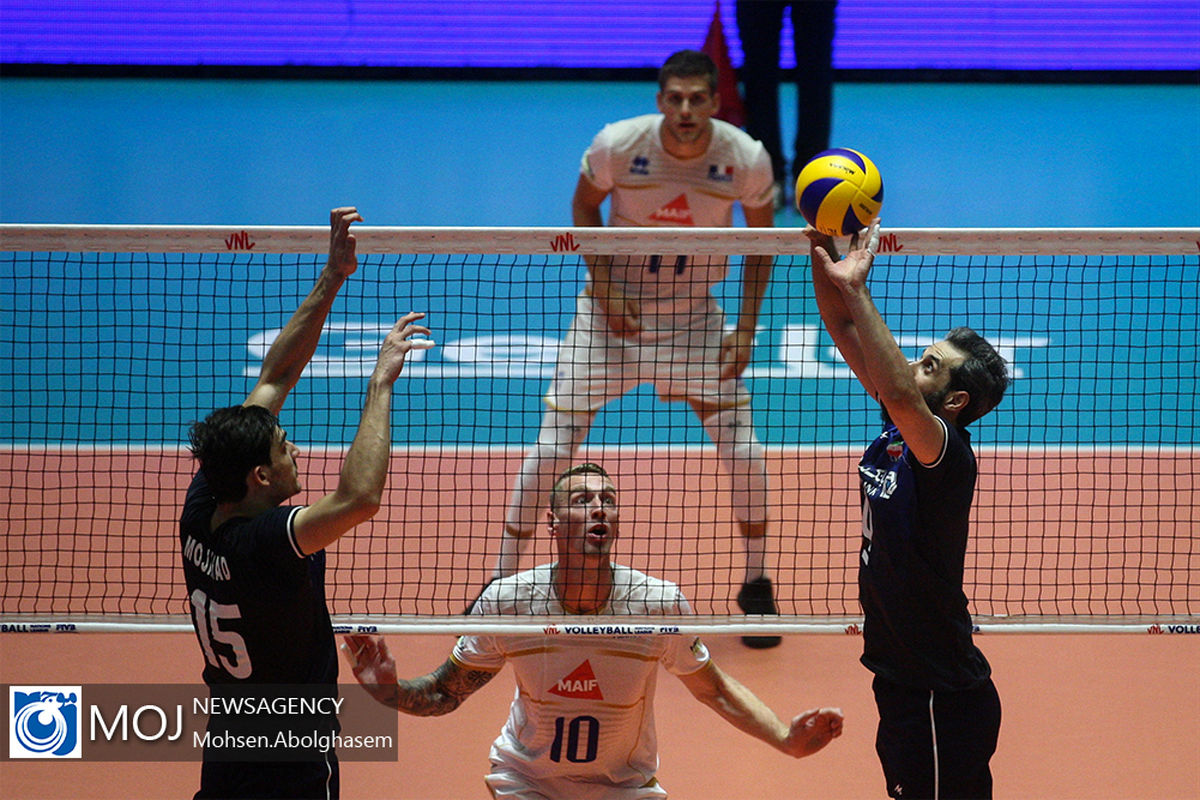 دیدار تیم های ملی والیبال ایران و فرانسه