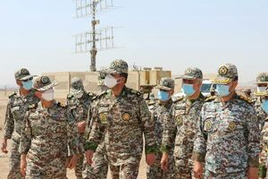 بازدید امیر صباحی فرد از سایت موشکی پدافند هوایی فردو