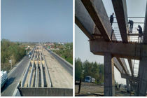 تیرگذاری باند جنوبی تقاطع غیر همسطح کلاچای