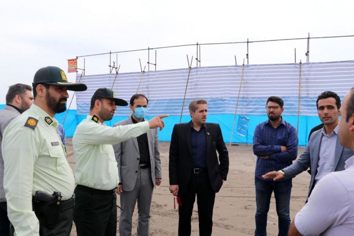 فرماندار رشت در بازدید از طرح سالم سازی ساحل امین آباد