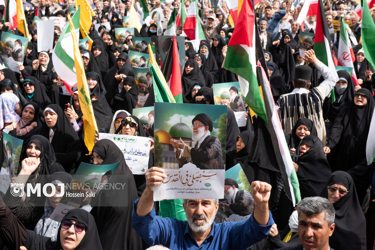 راهپیمایی علیه جنایات رژیم صهیونیستی پس از نماز جمعه در تهران