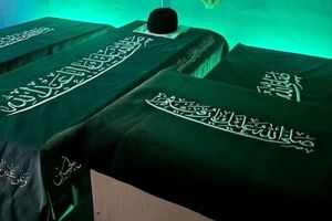 آیین رسمی استقبال از پیکر مطهر رهبر عظیم‌الشأن انقلاب اسلامی در عراق برگزار شد
