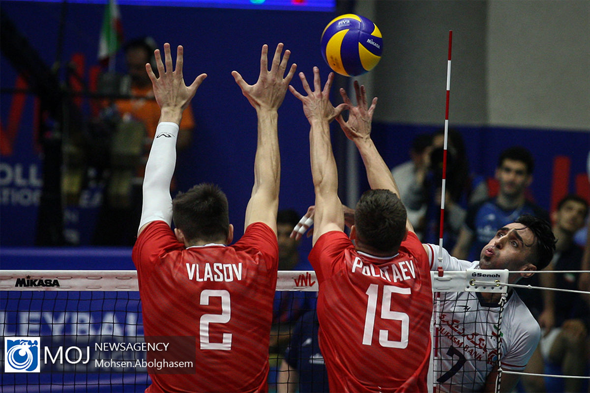 دیدار تیم های ملی والیبال ایران و روسیه