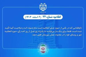 امکان تغییر حوزه انتخابیه داوطلبان انتخابات شوراهای اسلامی شهر و روستا فراهم شد