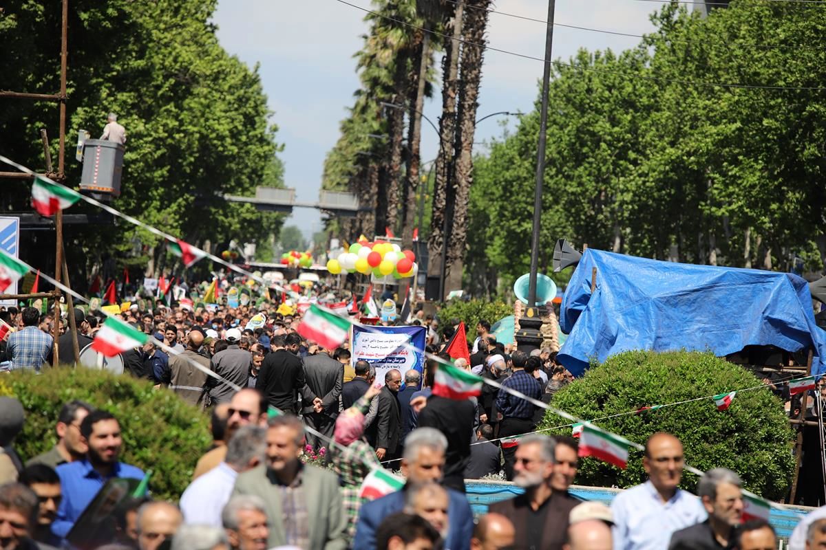  راهپیمایان روز قدس رشت