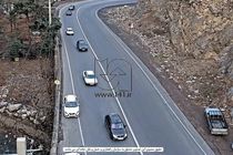 بارش برف و باران در محورهای مواصلاتی استان‌های گلستان و خراسان رضوی