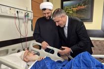 محمد اسلامی از آیت‌الله العظمی نوری همدانی عیادت کرد