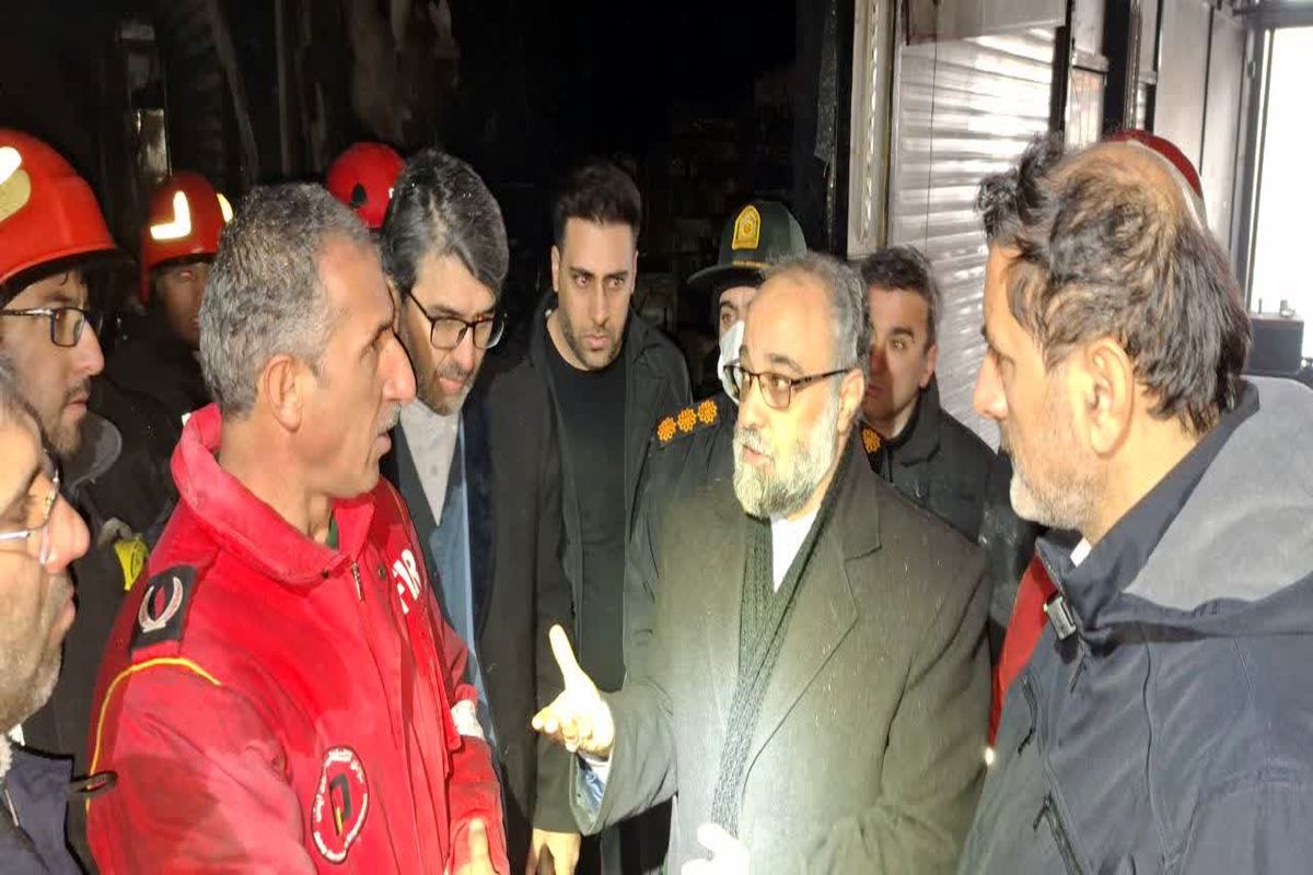 اتش‌سوزی پاساژ صدف