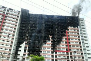 جزئیات آتش‌سوزی برج‌های اقامتی طاووس در انزلی