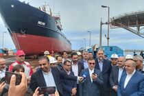 به آب انداخته شدن کشتی کانتینربر یخچالی کشتیرانی دریای خزر 
