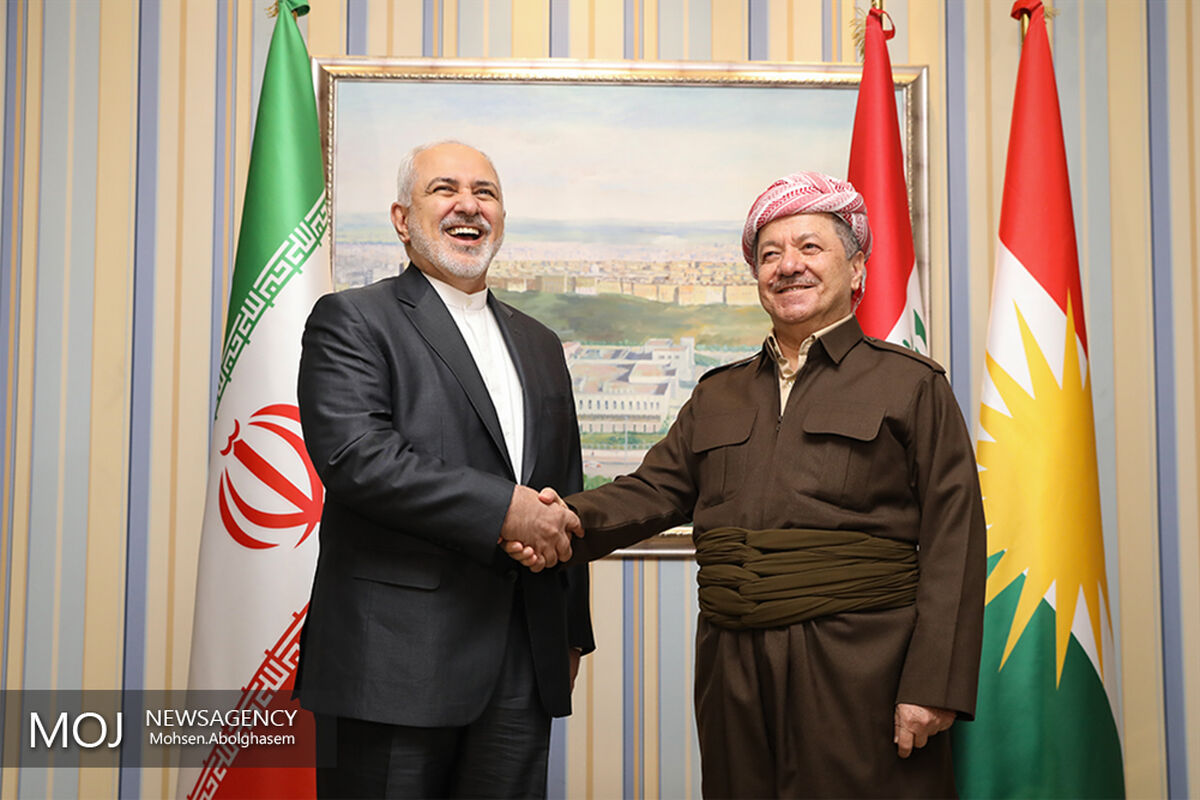 دیدار ظریف با مسعود بارزانی در اربیل