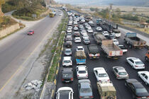 ترافیک سنگین وسایل نقلیه در محورهای شمالی کشور