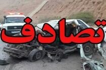 یک کشته و 2 مصدوم در اثر تصادف یک سواری پراید با کامیون 