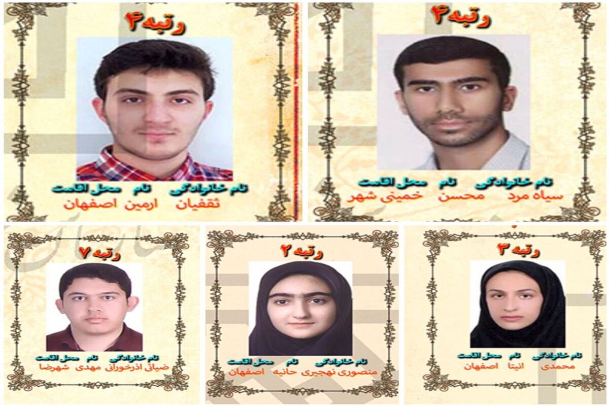نفرات برتر کنکور 99
