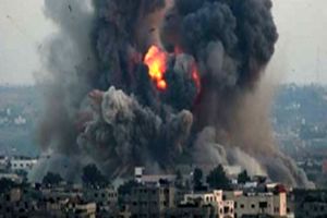 حمله هوایی جنگنده های صهیونیستی به نوار غزه