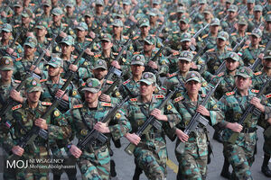 صبحگاه مشترک دانشجویان دانشگاه افسری نیروهای مسلح