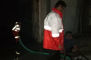 امدادرسانی جمعیت هلال احمر در شهرستان پارسیان