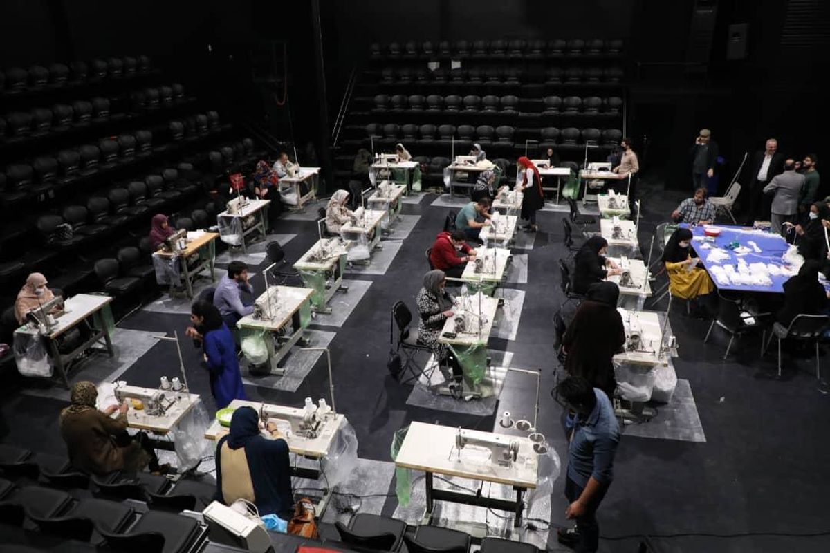 کارگاه خیریه تولید ماسک