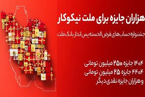 جایزه باران سپرده گذاران در جشنواره بزرگ حساب‌های قرض الحسنه پس انداز بانک ملت