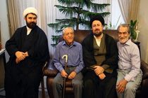 سیدحسن خمینی با عزت‌الله انتظامی دیدار کرد + تصاویر