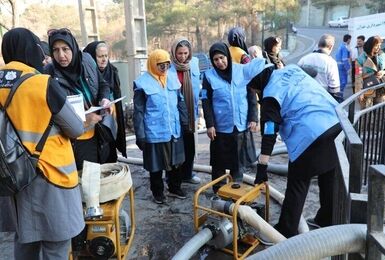 برگزاری نخستین مانور آمادگی بانوان تهران در برابر بحران‌