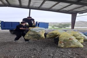 پاکسازی منطقه گردشگری آبشور شهرستان لالی توسط دوستداران محیط زیست