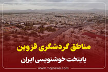 اینفوگرافیک/مناطق گردشگری قزوین
