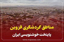 اینفوگرافیک/مناطق گردشگری قزوین