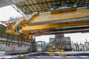 ساخت و بهره‌ برداری از جرثقیل سقفی 50 تن در سالن جدید ریخته‌گری مداوم