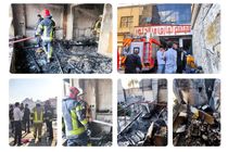 مهار آتش‌ سوزی گسترده ۳ منزل مسکونی و مجتمع تجاری سلطانیه در شیراز