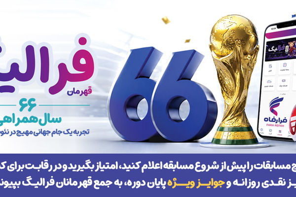 فهرست برندگان 18 و 19 تیر ماه طرح «فرالیگ» بانک رفاه کارگران اعلام شد