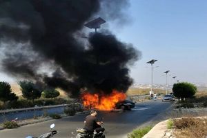 یک موتور سیکلت در سلیمانیه عراق مورد حمله پهپادی قرار گرفت