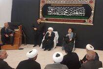 برگزاری آیین سوگواری شهادت امام صادق با حضور آیت‌الله نوری همدانی در قم 