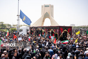تشییع ۶۰ شهید حملات صهیونیستی در تهران/ ایران داغدار اما سرافراز در میدان مقاومت + فیلم و تصاویر