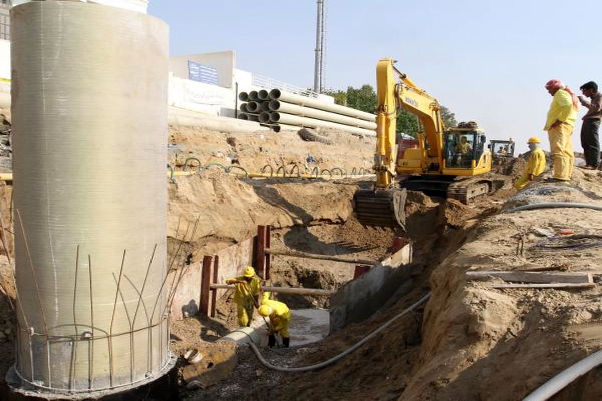 اجراي شبكه جمع اوري فاضلاب