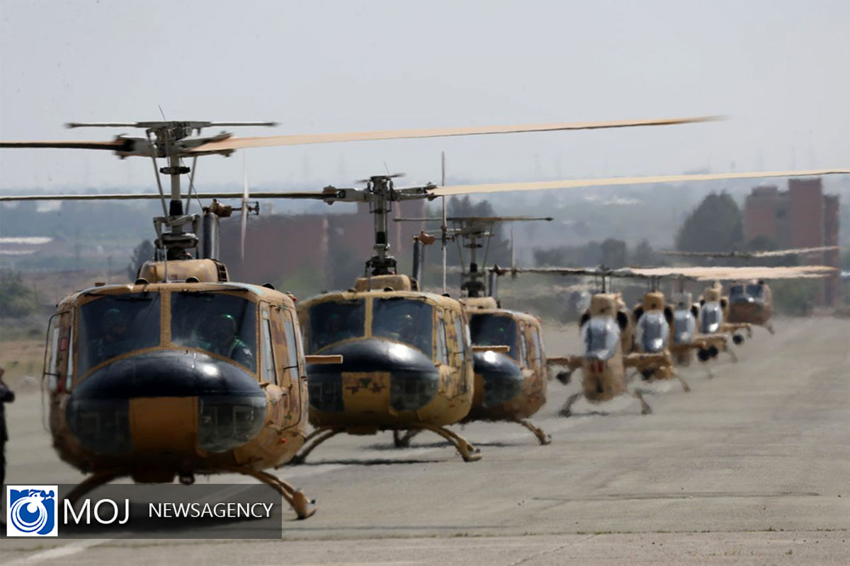 تمرین رژه بالگردی هوانیروز ارتش