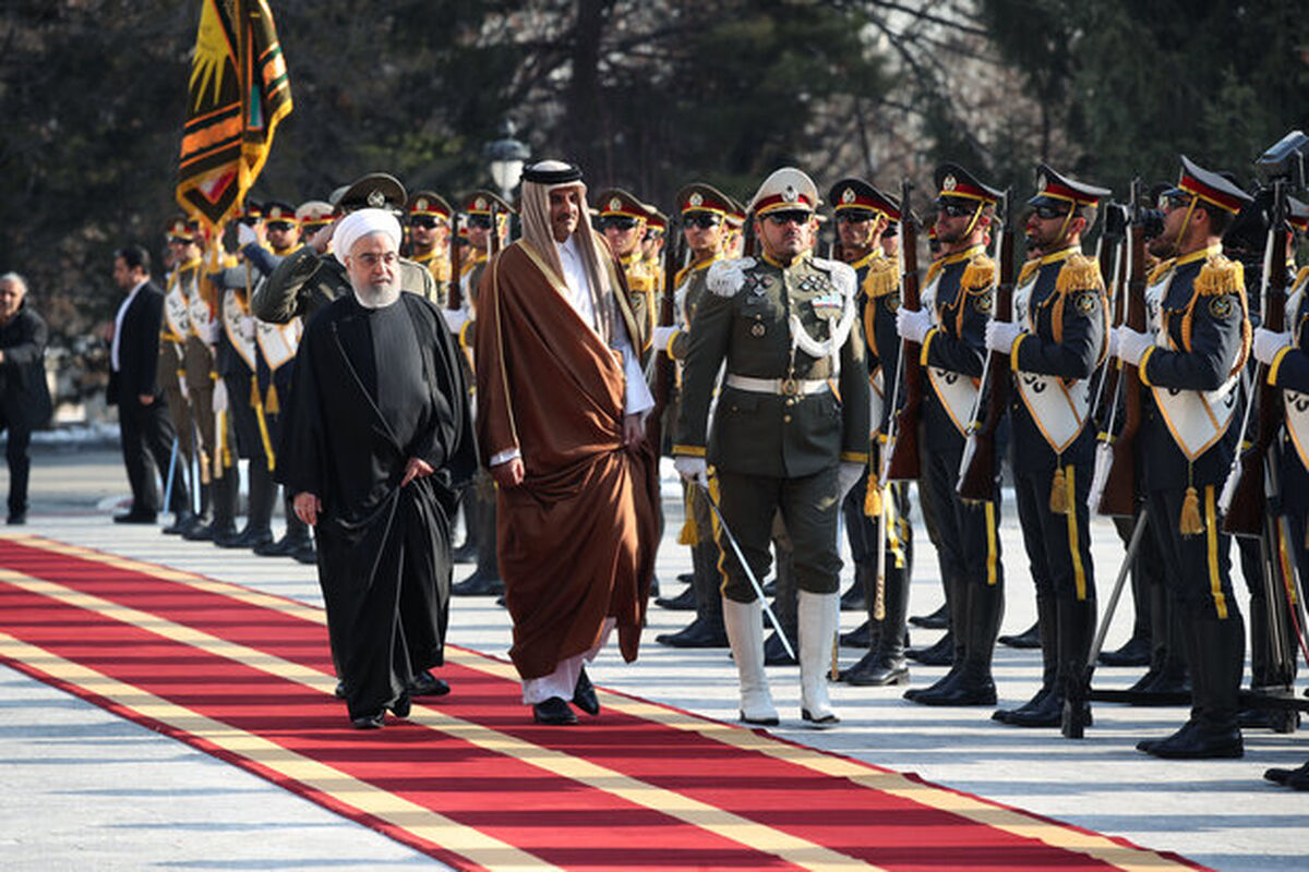 دیدار روحانی و امیر قطر