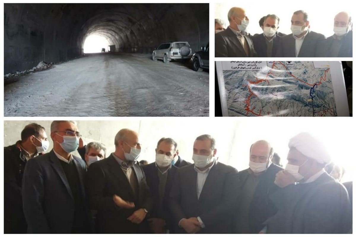 بازدید استاندار از تونل کبیرکوه