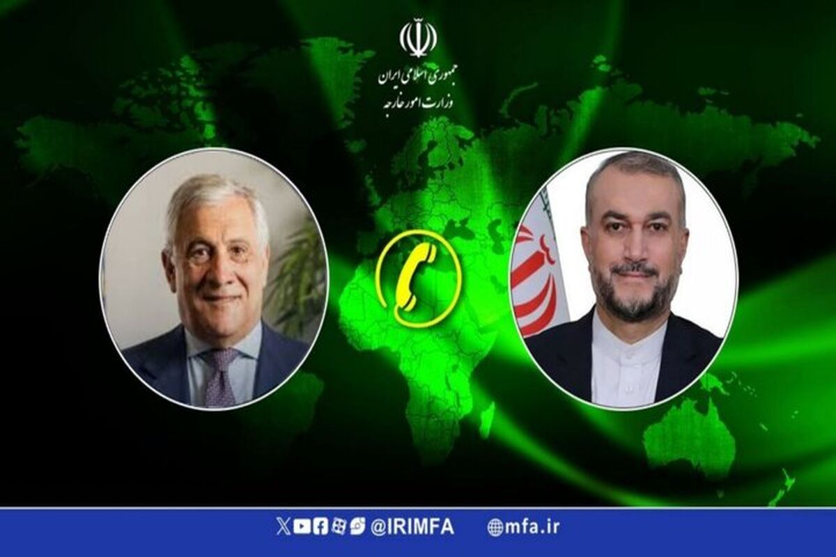 آنتونیو تایانی وزیر امور خارجه ایتالیا و امیرعبداللهیان