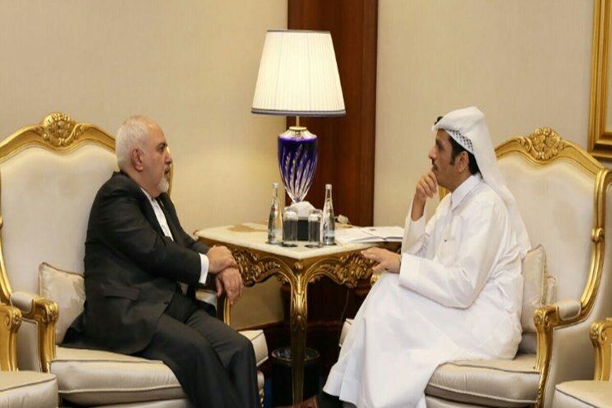 دیدار وزیر امور خارجه قطر با محمد جواد ظریف