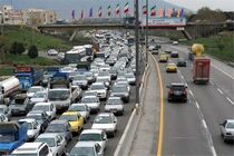 ترافیک سنگین در آزادراه کرج-تهران