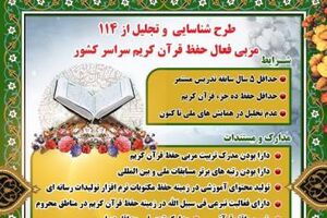 ۱۱۴ مربی حفظ قرآن فعال در سطح کشور تجلیل می‌شوند