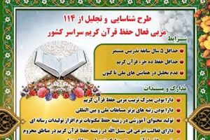 ۱۱۴ مربی حفظ قرآن فعال در سطح کشور تجلیل می‌شوند