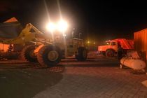 بسیج امکانات حوزه راهداری و حمل‌ونقل جاده‌‎ای جهت امدادرسانی و اطفای حریق در بندر شهید رجایی