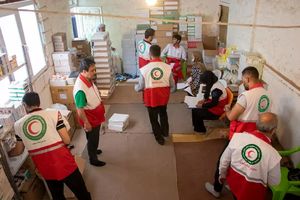 دیدار مدیرعامل جمعیت هلال احمر استان قم با مدیر موکب حرم بانوی کرامت