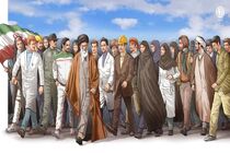 نکته جالب و مهم در تصویرسازی بیانیه گام دوم رهبر معظم انقلاب/ پرچم انقلاب در دست بانوان است
