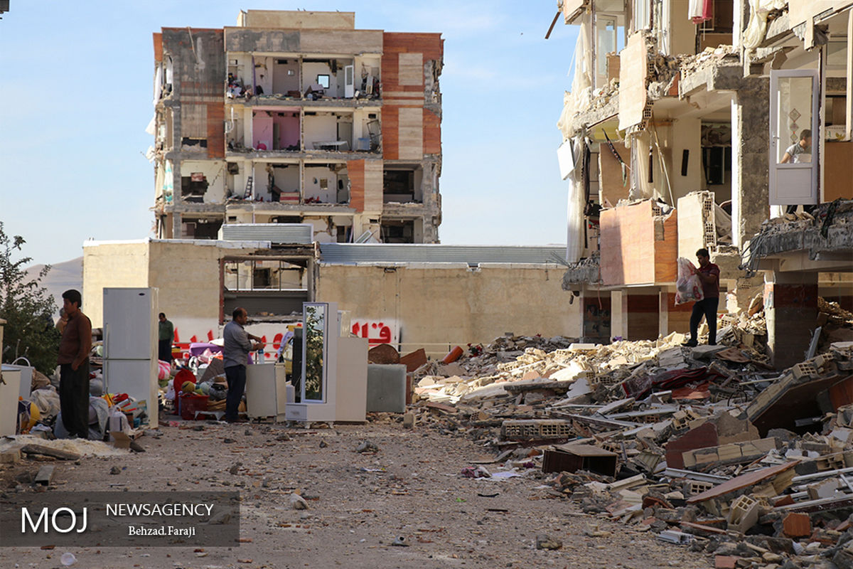 تخریب ساختمان های مسکونی در سرپل ذهاب